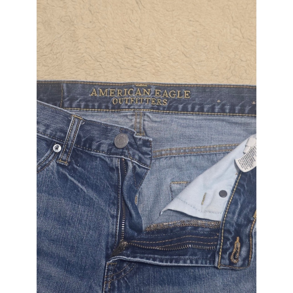 American Eagle Outfitters Men's Size 30 Distressed Raw Hem Denim Jean Shorts - Picture 2 of 4